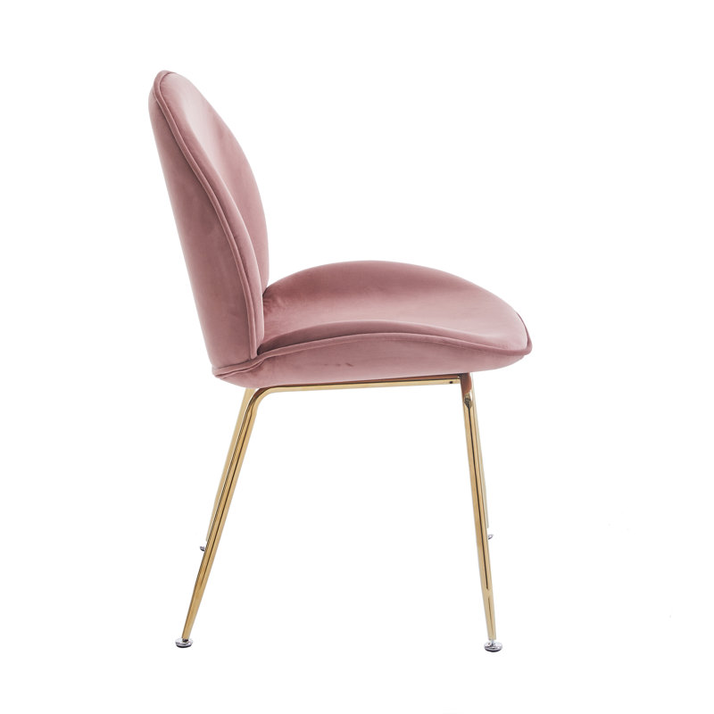 Collins 18.5'' H Upholstered Side Chair, Pink