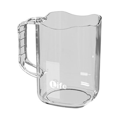 Plastic rinse cup Heat Mouthwash Cup Handle Transparent Toothbrush Cup Art Food Grade Stain Tooth Mug