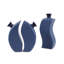 Vase floral bleu 3 pièces