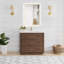 Meuble-lavabo sur pied simple 36 po avec plateau en quartz Calacatta Porto-1790985848-1791007624