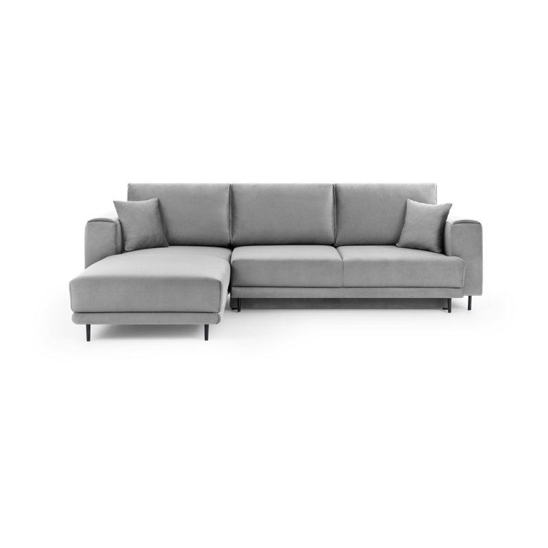 Aecca 4 Seater Sofa Bed, Light grey, Left facing