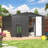 10 ft. W x 8 ft. D Galvanized Steel Storage Shed-107231879