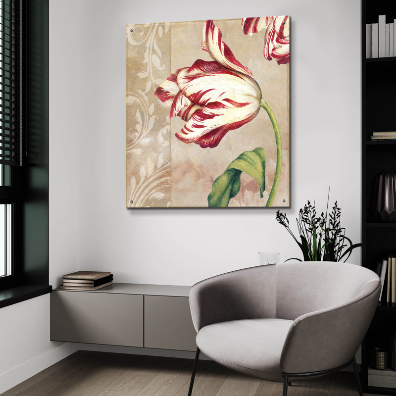 "Tulipes menthe poivrée II" par Sasha, H 36 po x l 36 po x P 0,2 po