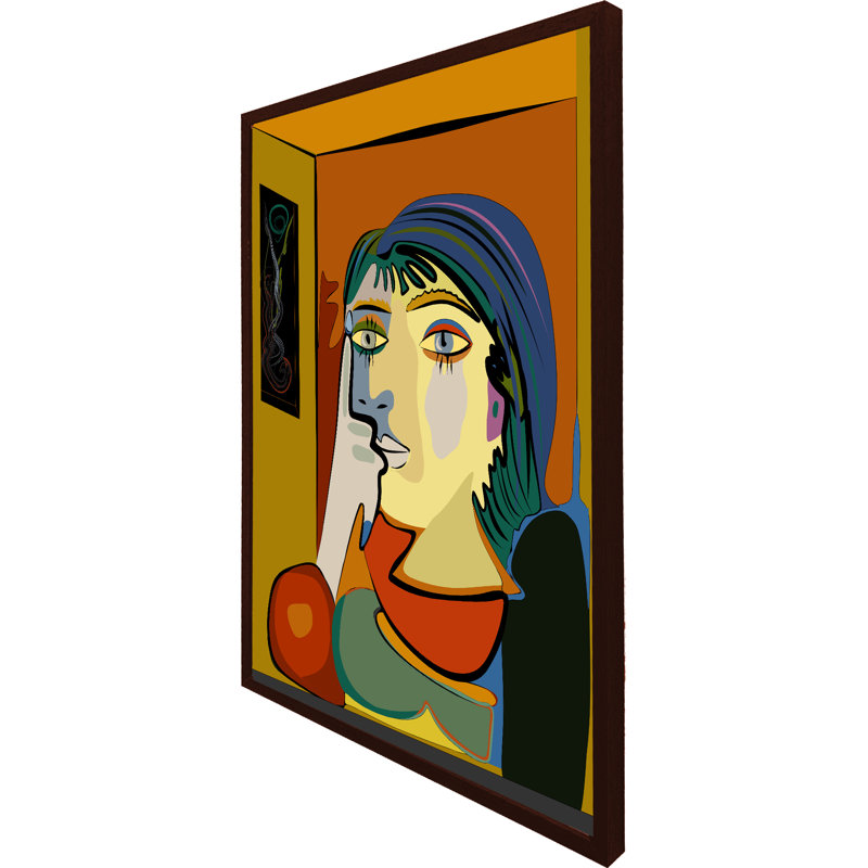 Mikes - Single Picture Frame Rectangle Print, 114cm H x 76cm W x 4cm D, Brown Framed