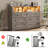7 Drawer Dresser with LED Lights & Charging Station, Wood Storage Cabinet with Open Shelves for Bedroom-513440710