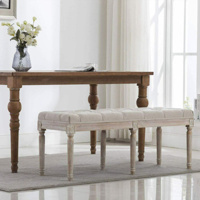 Banc touffeté gris