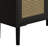 4-Doors Rattan Mesh Storage Cabinet, Sideboard With Eight Storage Spaces, For Entryway, Living Room, Hallway (Black)-253433982