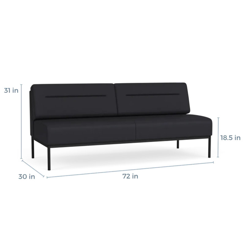 Canapé Darsey, Sans alimentation, Noir, Noir Patriot Plus