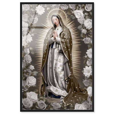"Light Lady of Saint Flowers", décoration murale encadrée à imprimé acrylique par Art Remedy, cadre noir, 10 x 15