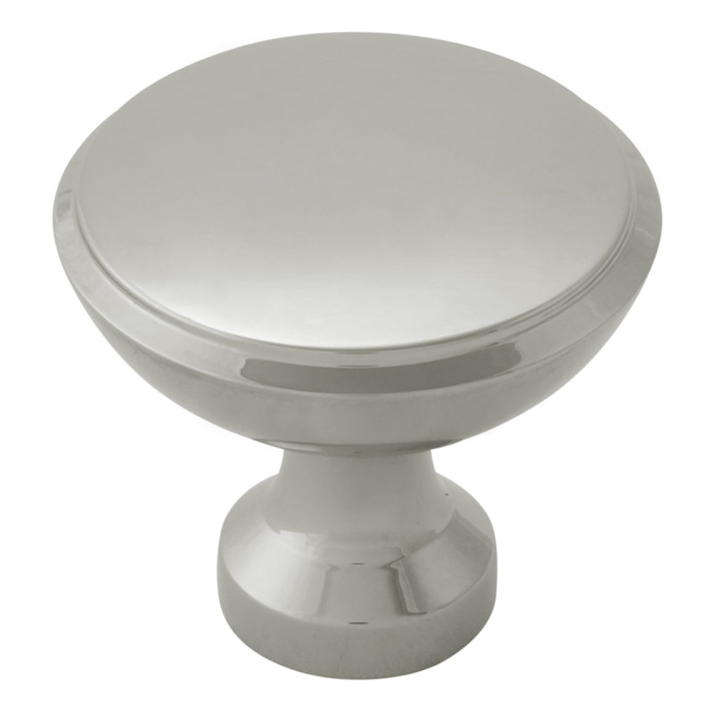Edgewood Collection Round Knob - 1-1/4 " Diameter Cabinet Knob- Transitional Hardware for Drawers & Cabinets, Polished Nickel