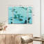 Ensemble de 3 panneaux - Shirley Novak «Gilded Flight Blue Green», art mural sur toile pour le salon, la chambre à coucher ou le bureau 