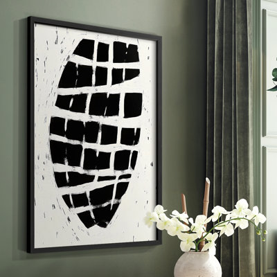 Abstrait, reproduction encadrée, prêt à accrocher