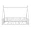 Lit simple en bois en forme de tente avec garde-corps-755344755