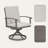 Colby Aluminum Patio Dining Set With 2 Swivel Dining Chairs, Dining Chairs And Washable Cushions-108193740-111157882
