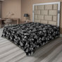 Charcoal Grey/White Floral