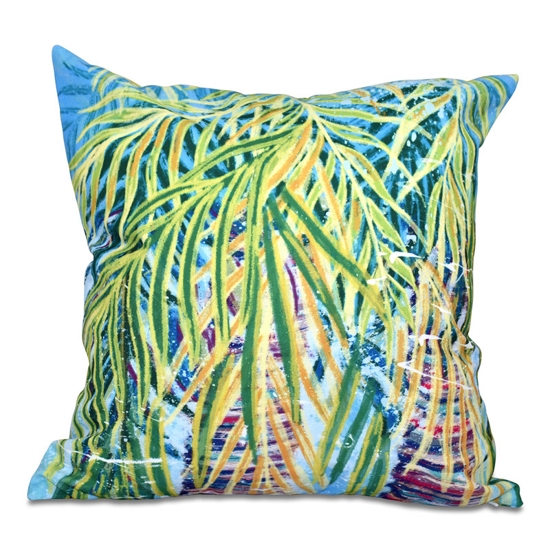 Housse de coussin d'extérieur carré Beach Insert, H 18 po x l 18 po, Aqua