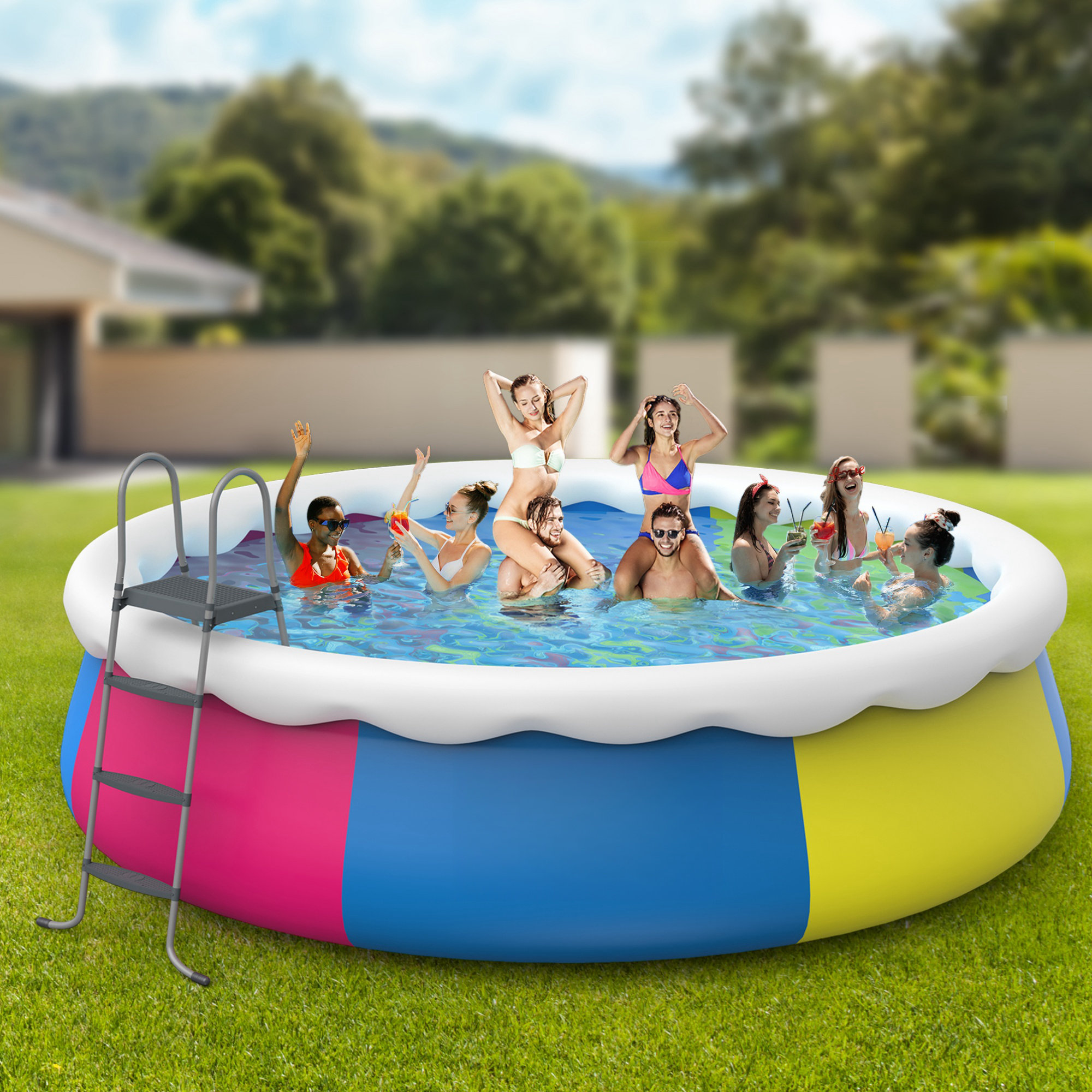 Mason&Mia 4 ft x 18 ft PVC Inflatable Pool & Reviews - Wayfair Canada