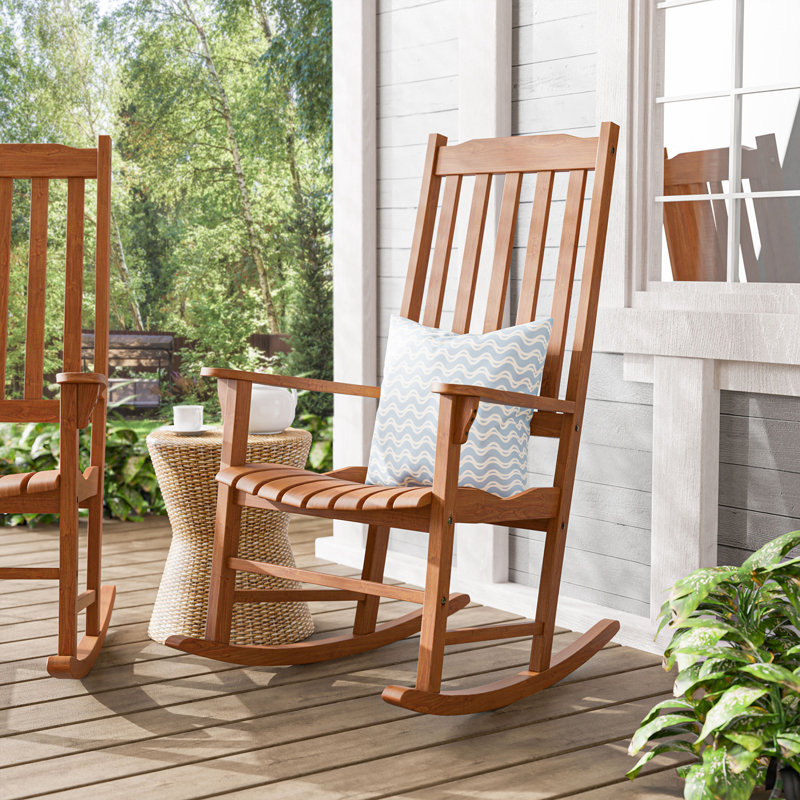 Chaise berçante rustique l 33,4 po, naturel