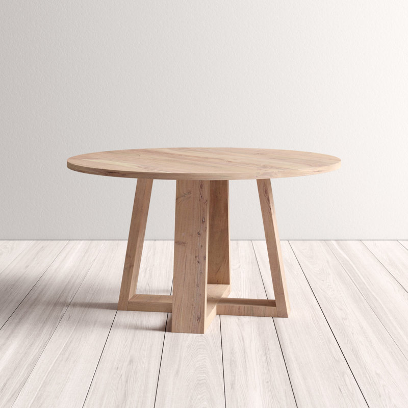 Mathias Round Solid Wood Dining Table