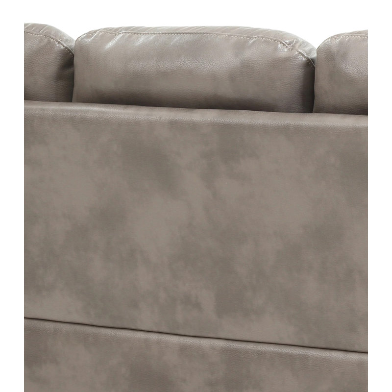 Londonderry Gray Faux Leather Sofa, Gray