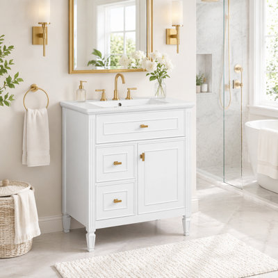Meuble-lavabo de 30 po avec lavabo et rangement intelligent