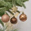 Ensemble d'ornement de Noël couleur d'automne, assortiment de 35 boules d'étoiles et de cerfs en bronze