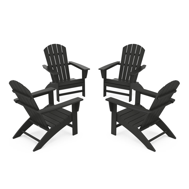 Ensemble de conversation POLYWOOD Nautical Adirondack, Noir