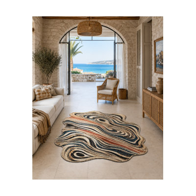 Tapis gris tissé Mosso