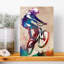 «Vibrant Bike Jump», art mural contemporain-129475092