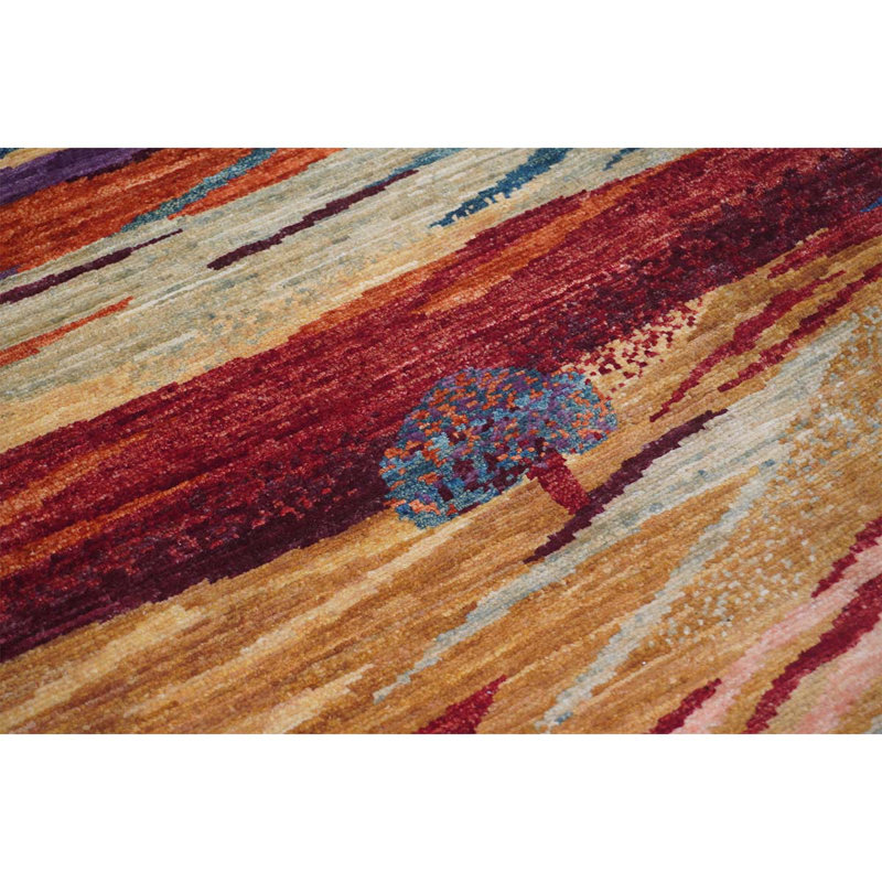 Wool Abstract Area Rug