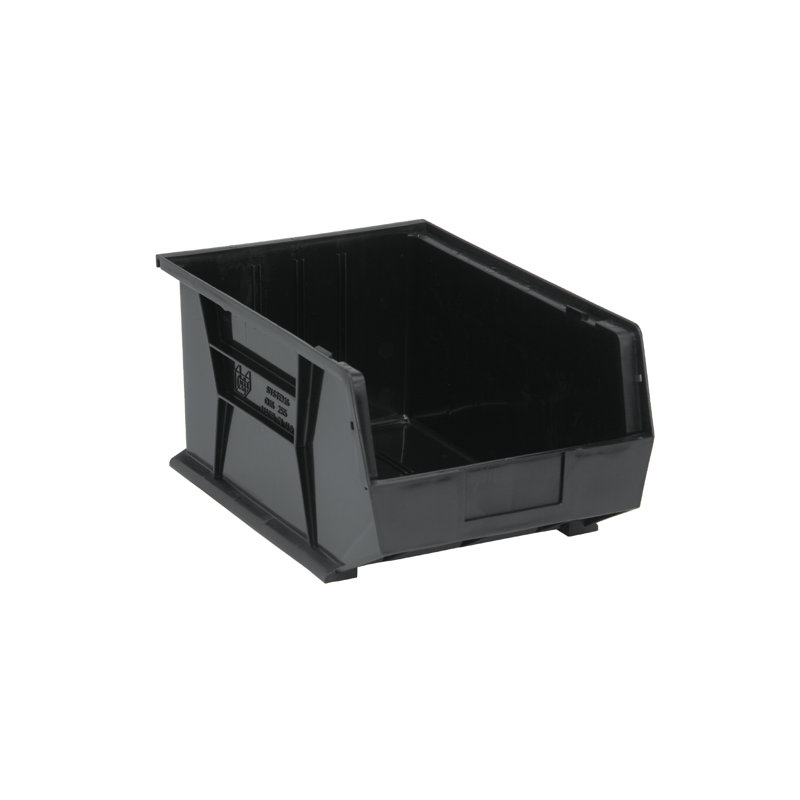  QUS255BK Ultra Stack & Hang Heavy Duty Part Organizer Black Bins 16" L x 11" W x 8" H 4 Pack