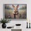«Cute Bunny In Wildflower Garden», image de chambre de bébé, impression sur toile encadrée-131636360-131636365