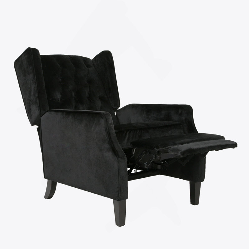 Fauteuil inclinable, Velours noir