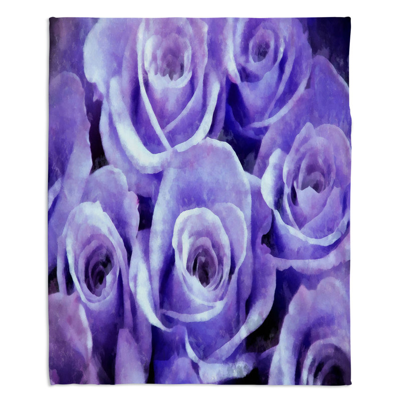  Couverture douce en sherpa, 68 po x 80 po, Mauve