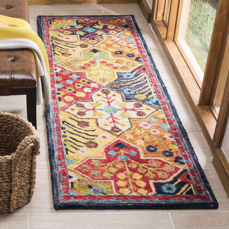 Poulin Hand Tufted Wool Southwestern Rug, Runner 2'3" x 7'