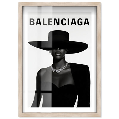 Designer Shadowbox Print Fashion Art Prints by Notoriart, Blonde Frame, 21 x 31