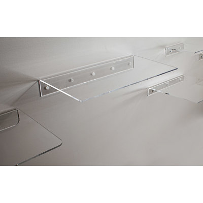 Tablette flottante 24 "en verre acrylique transparent