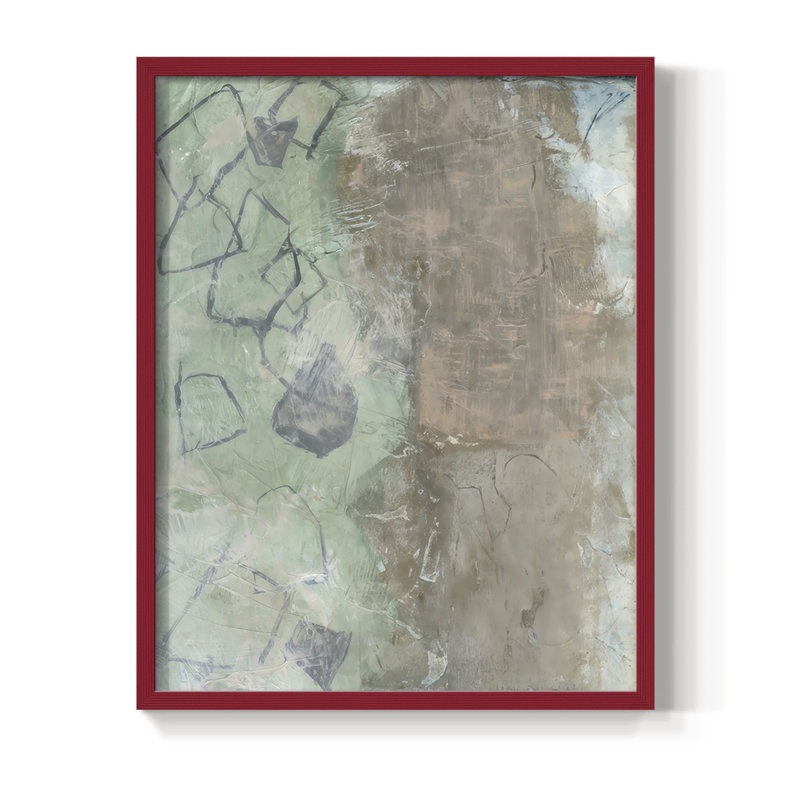 «Forest Walk II», reproduction encadrée - bois massif, Rouge, H 21 po x l 17 po