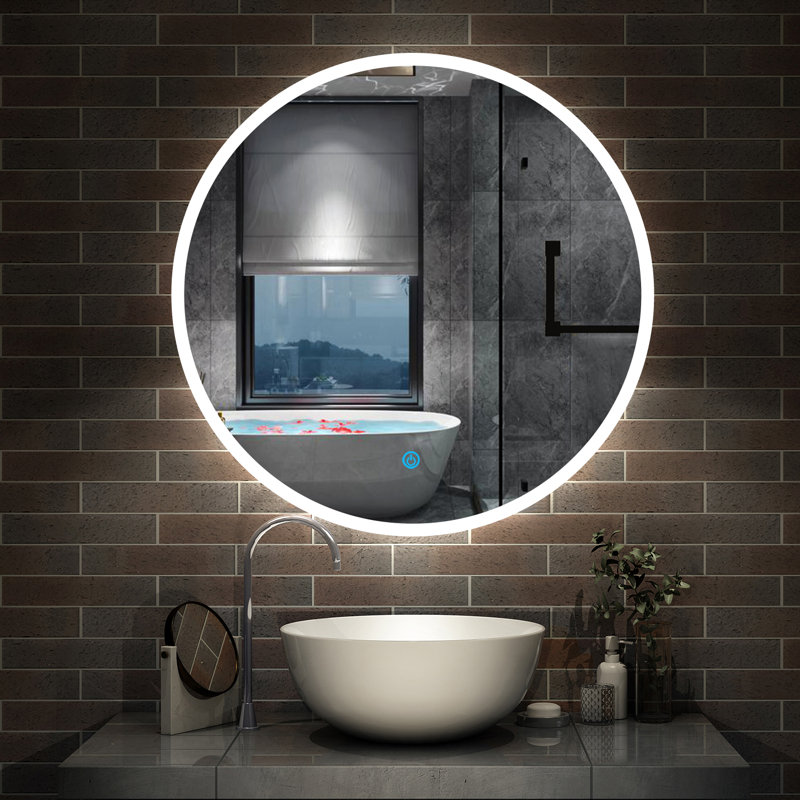 Corbit LED Bathroom Mirror with Anti-fog Cool white Light, 60cm x 60cm