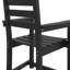 Fauteuil noir d'extérieur: bois synthétique PEHD, capacité de 360 lb et résistant aux intempéries (ensemble de 2)-1766304660