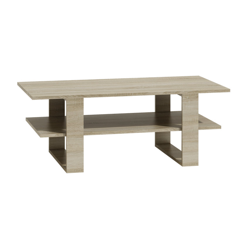 Albee Trestle Coffee Table with Storage, Sonoma, Sonoma