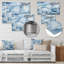 Carreaux scandinaves blancs et bleus III - Boho mosaïque en métal, décoration murale MT136406-1122350355