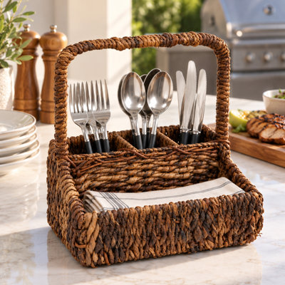 Lutie Abaca Rectangle Flatware Caddy