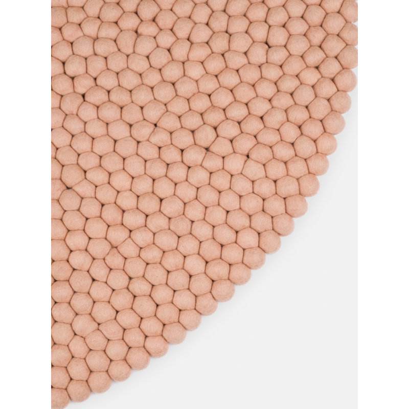 Round Solid Colour Wool Hand Woven Area Rug, Round 200cm