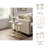 Sanches Round Marble Top Nesting End Tables with Gold Iron Metal Frame - Modern Side Tables for Living Room, Bedroom, Office or Entryway - White & Gold
