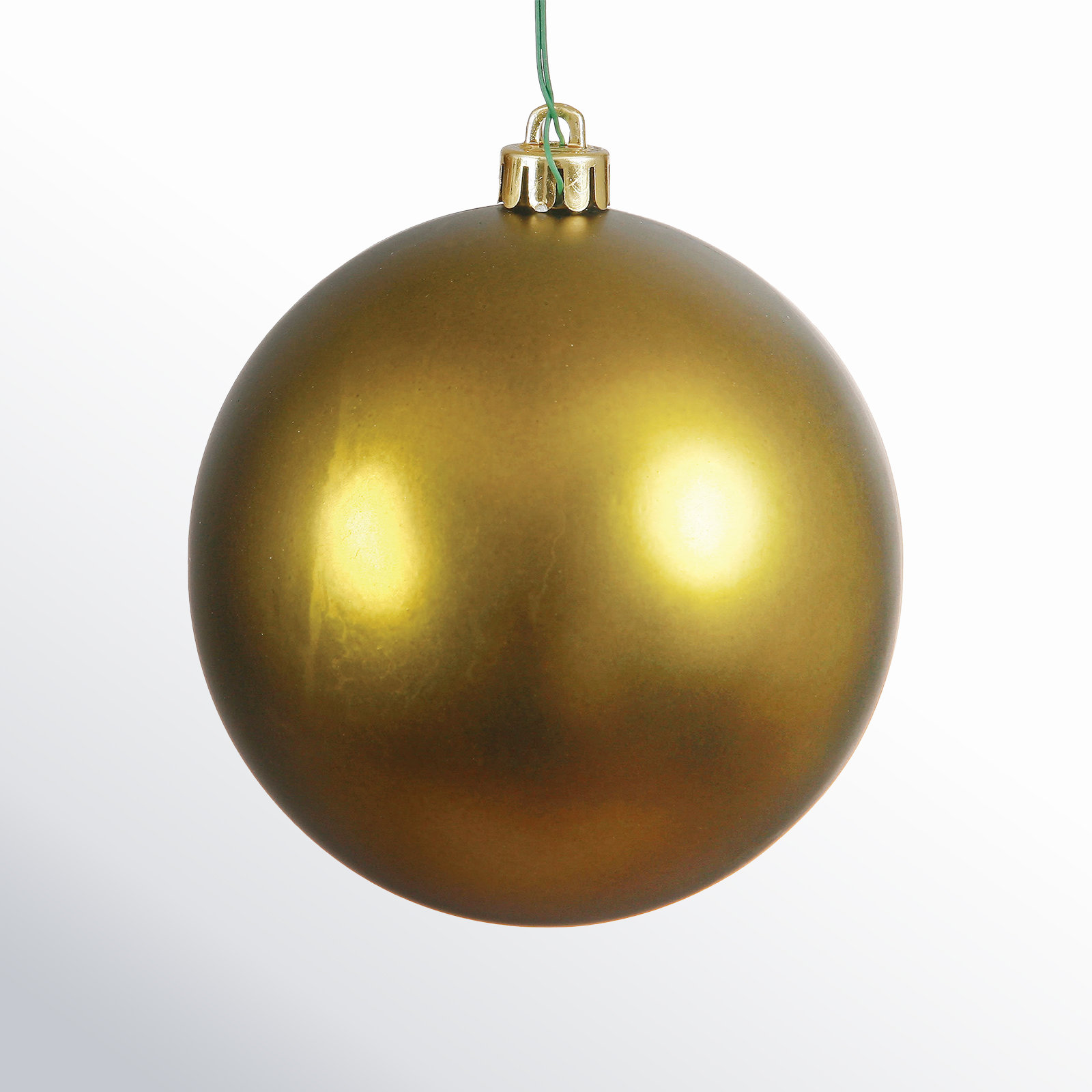 Holiday Décor Ball Ornament, 2.75" H x 2.75" W x 2.75" D, Olive