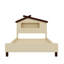 Lit plateforme simple en bois avec tête de lit Aatiqa-1719127590