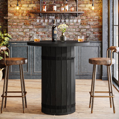 31.5'' Round Bar Table, Bistro Pub Table (only Table)