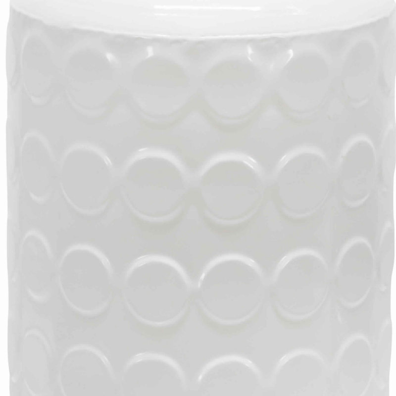 Siguna White Metal Table Vase, 10" H x 6" W x 6" D