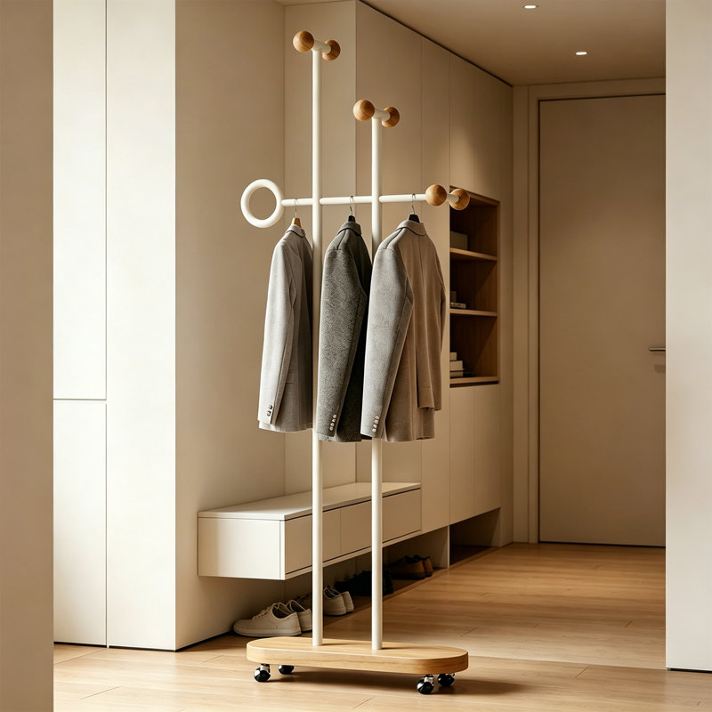Modern Luxury Coat Rack, Cream
